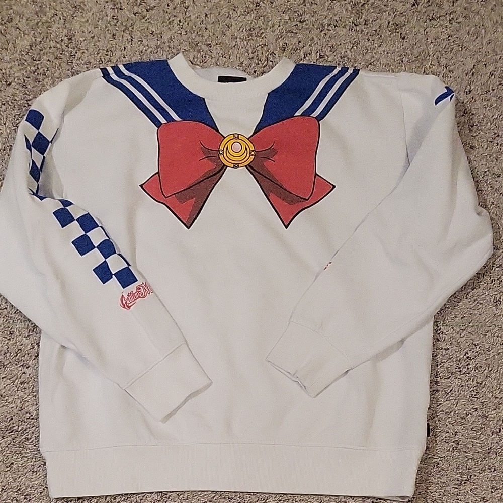 VANS X Sailor Moon Sweater with Red and Blue Accents